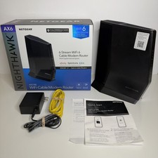 ⚡️NETGEAR Nighthawk AX2700 CAX30 AX6 WiFi 6 roteador modem a cabo preto ⚠️LIMPO comprar usado ⚡️NETGEAR Nighthawk AX2700 CAX30 AX6 WiFi 6 roteador modem a cabo preto ⚠️LIMPO comprar usado  Enviando para Brazil