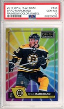 2016-17 O-Pee-Chee Platinum Brad Marchand 146 Rainbow Color Wheel PSA 10 Bruins comprar usado 2016-17 O-Pee-Chee Platinum Brad Marchand 146 Rainbow Color Wheel PSA 10 Bruins comprar usado  Enviando para Brazil