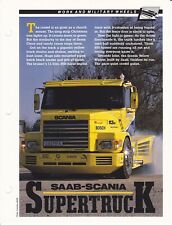 Cartão de fato Saab-Scania SuperTruck YELLOW WIDOW 113H Racing folha semi especificações comprar usado  Enviando para Brazil