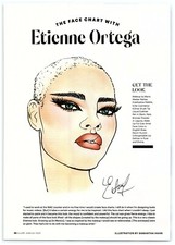 Face Chart With Etienne Ortega Makeup by Mario Master Art magazine CLIPPIN photo comprar usado  Enviando para Brazil