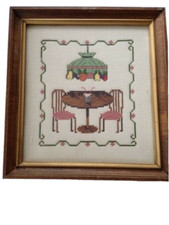 Vintage framed needlepoint for sale  Merrimac