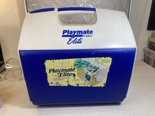 Refrigerador vintage Igloo 98’ Little Playmate Elite azul e branco 16 qt 18 latas comprar usado  Enviando para Brazil