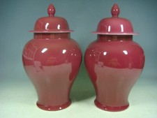 Lindos vasos chineses de porcelana de esmalte carmim comprar usado  Enviando para Brazil
