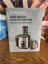 Extrator de suco de boca larga Ambiano, 800W calha grande 2 configurações de velocidade jarro 1000ml, usado comprar usado  Enviando para Brazil