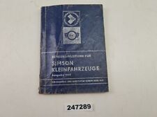 Betriebsanleitung simson klein gebraucht kaufen  Burgstädt