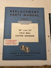 KEARNEY TRECKER MILWAUKEE MILLING PARTS LIST MANUAL CGR-10 20 24” FACE CUTTER comprar usado  Enviando para Brazil