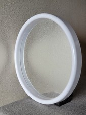 Usado, Antigo 1980 MOD InterDesign 16" ESPELHO DE PAREDE REDONDO moldura de plástico branco POST MODERNO comprar usado  Enviando para Brazil