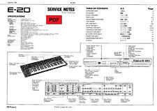 Roland E-20 Service Manual with Electronic Schematics (ENG / JAP) comprar usado  Enviando para Brazil
