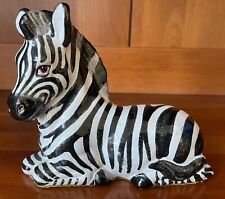 Handpainted ceramic zebra for sale  Huntersville
