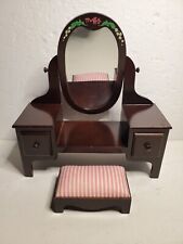 Espelho de banco de vaidade vintage anos 90 Muffy Boudoir com banquinho/cadeira comprar usado  Enviando para Brazil