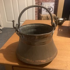 Copper cauldron old for sale  MIDDLESBROUGH