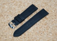 22mm black leather for sale  WAKEFIELD