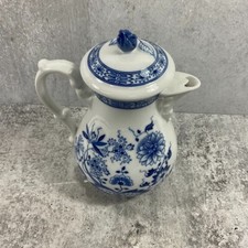 Hutschenreuther Alemania de colección tetera de cebolla azul cafetera infusor de té de hojas de cerámica segunda mano  Embacar hacia Mexico