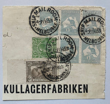 Serie Canguro y Mapa Australiano - Etiqueta de Envío 1931 para un Paquete - 5/7 Sh segunda mano  Embacar hacia Mexico