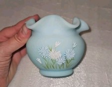 Fenton handpainted signedblue for sale  Shelburn