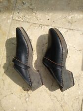 Black leather clogs for sale  WALLINGFORD