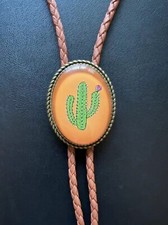 Usado, Colar de casamento masculino vintage ocidental gravata gravata bolo padrão cacto feito à mão comprar usado  Enviando para Brazil