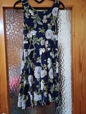 Damenkleid dunkelblau blumen gebraucht kaufen  Nürnberg