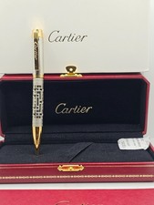 Excelente Bolígrafo Cartier Cocodrilo Dorado+Plateado Diseño Cuerpo {Tinta Azul} segunda mano  Embacar hacia Mexico
