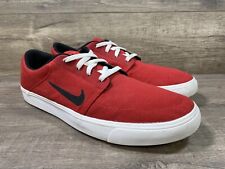 Usado, Nike SB Portmore Zapatos de Skate de Lona 723874-601 Rojo para Hombres Talla 12 segunda mano  Embacar hacia Argentina