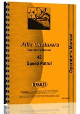 Operators Manual Allis Chalmers 42 Motoniveladora Speed Patrol comprar usado  Enviando para Brazil