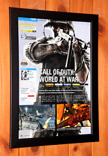 Call of Duty World at War PS3 Xbox 360 raro pequeno pôster promocional / página de anúncio emoldurada. comprar usado  Enviando para Brazil