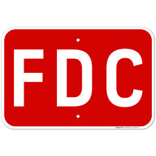 Fdc sign red for sale  Elmwood Park