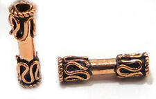 12 PÇS 22X4MM CONTAS DE TUBO DE COBRE SÓLIDO COBRE ANTIGO 694 CHE-563, usado comprar usado  Enviando para Brazil