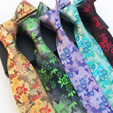 Nova Gravata Masculina Clássica Pequena Floral Roxa 100% Seda TECIDA JACQUARD comprar usado  Enviando para Brazil