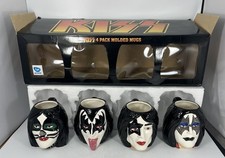 KISS Rock Band 4-Pack Conjunto de Canecas de Café Moldadas FYE Exclusivo 2015 Caixa Original comprar usado  Enviando para Brazil
