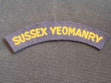 Sussex yeomanry cloth for sale  GRIMSBY