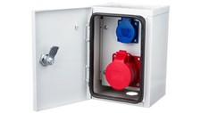 Używany, Rozdzielnica budowlana 16A/5P + 1X 2P+Z 230V 500V IP54 RB-1 na sprzedaż  PL