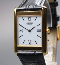 Usado, [Quase em perfeito estado] Citizen Stiletto Eco-Drive G820-T001700 tanque romano branco quartzo masculino comprar usado  Enviando para Brazil