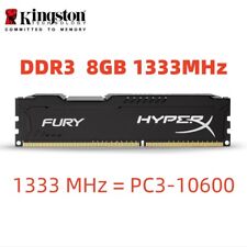 HyperX FURY DDR3 8GB 16GB 32GB 1333 MHz PC3-10600 Desktop RAM Memory DIMM 240pin comprar usado  Enviando para Brazil