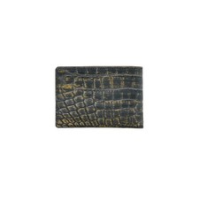 Carteira de couro de aligator rústica feita à mão ouro preto comprar usado Carteira de couro de aligator rústica feita à mão ouro preto comprar usado  Enviando para Brazil