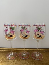 Flamingo wine glasses for sale  Naples