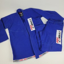 Kimono Pro Combat BJJ Gi tamanho A2 azul brasileiro jiu jitsu agarrar com calças comprar usado  Enviando para Brazil