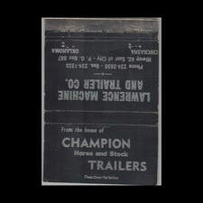 Matchbook cover lawrence for sale  Raymond