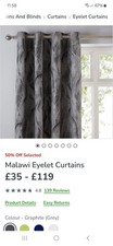 Grey black eyelet for sale  GLASGOW