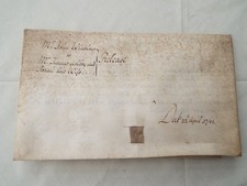 Antique vellum indenture for sale  BUCKINGHAM