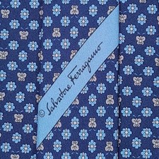 Gravata masculina SALVATORE FERRAGAMO GRAVATA AZUL BORBOLETA E ESTAMPA FLORAL 100% SEDA comprar usado  Enviando para Brazil