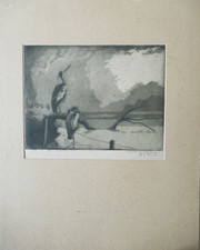 Fine antique etching for sale  BODMIN