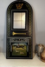 Antigo? Prateleira de parede espelho de madeira decoração primitiva raposa caça cavalo 27x12 folk comprar usado  Enviando para Brazil
