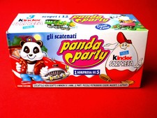 KINDER FERRERO SORPRESINE SCATOLA OVETTI 3-PACK VUOTA SERIE PANDA PARTY TOP RAR na sprzedaż  Wysyłka do Poland