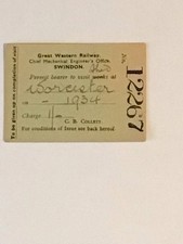 Gwr railway ticket for sale  NEW MILTON