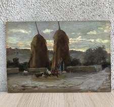 Quadro antico paesaggio usato  Calvizzano