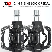 Pedais de mountain bike WEST BIKING DU rolamento selado 9/16" SPD bloqueio/plano comprar usado  Enviando para Brazil