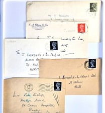 Gt. 5x Sobres de Dirección Estampados de Gran Bretaña Reina Isabel II Estampillas Pre-Decimales segunda mano  Embacar hacia Mexico