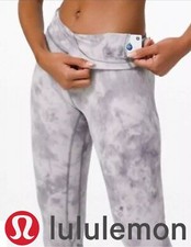 LULULEMON tamanho 4 Align Crop 21" cintura cruzada corante diamante tom cinza EDIÇÃO ESPECIAL comprar usado  Enviando para Brazil