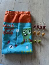 Cortina de chuveiro Jumping Beans Monster 70,5 x 69,5" monstros laranja e 9 ganchos comprar usado  Enviando para Brazil